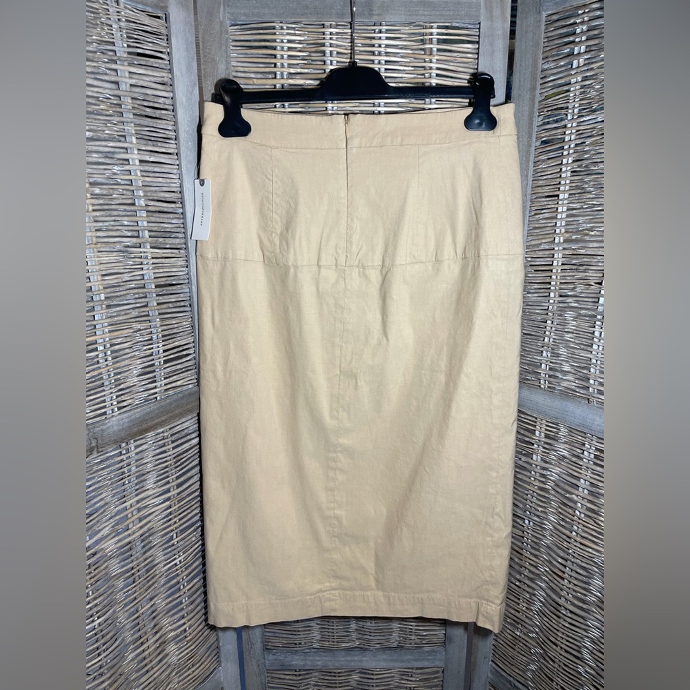 NWT Anthropologie Tan Pencil Skirt - size 12 - Picture 5 of 12